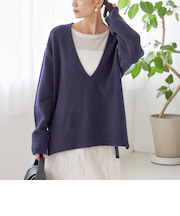 〈手洗い可能〉ウール カシミヤ Vネック プルオーバー