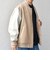 SHIPS any: PURE WOOL MELTON スタジアム ブルゾン (スタジャン)◇