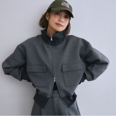 s.oyamadaコラボ:〈手洗い可能〉コットン エア ダンボール ブルゾン