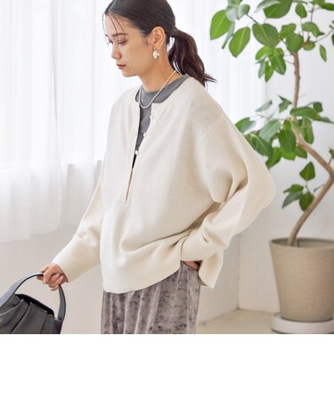 〈手洗い可能〉ウール カシミヤ 2WAY プルオーバー
