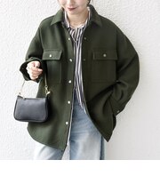 SHIPS any: メルトン オーバー シャツ ジャケット