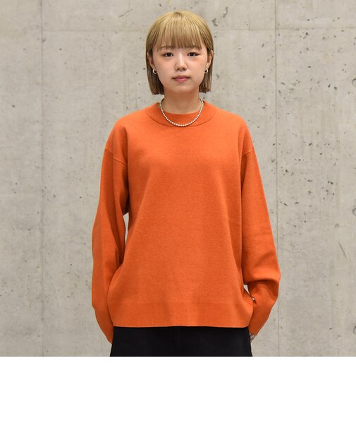 City Ambient Products: 〈手洗い可能〉14ゲージ ダブルジャカード モックネック ニット