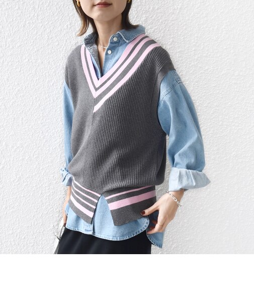 【WEB限定】〈手洗い可能〉チルデン ニット ベスト