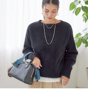 〈手洗い可能〉フォックス クルーネック ニット プルオーバー