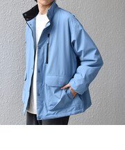SHIPS any:〈撥水/防風等〉多機能 中綿 2トーン スタンド ブルゾン 25AW◇