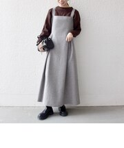SHIPS any: エア ニードル タック フレア ジャンパースカート