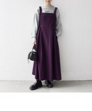 SHIPS any: エア ニードル タック フレア ジャンパースカート