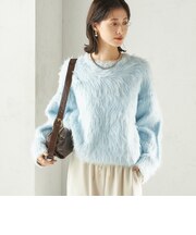 〈手洗い可能〉シャギー ファー クルーネック プルオーバー