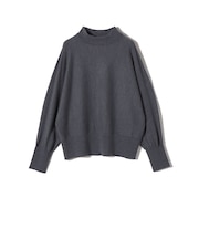 SHIPS Primary Navy Label:MERINO WOOL ハイネック ドルマン ニット