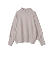 SHIPS Primary Navy Label:MERINO WOOL ハイネック ドルマン ニット