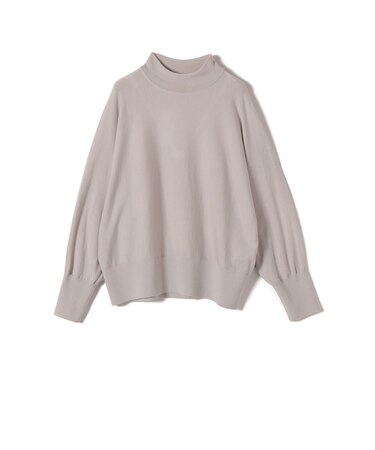 SHIPS Primary Navy Label:MERINO WOOL ハイネック ドルマン ニット