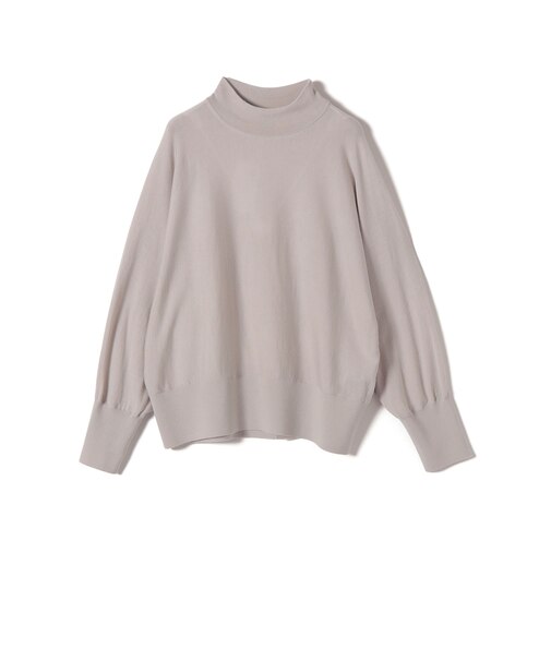 SHIPS Primary Navy Label:MERINO WOOL ハイネック ドルマン ニット