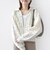 【WEB限定】〈手洗い可能〉フラワー ジャカード ジップ カーディガン