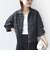 【WEB限定】〈手洗い可能〉フラワー ジャカード ジップ カーディガン