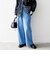 bon_meur:〈洗濯機可能〉ロゴ エンブロイダリー パッチワーク ワイド パンツ