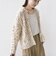 【WEB限定】〈手洗い可能〉ネップヤーン ケーブル ニット カーディガン