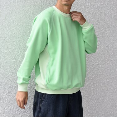 【SHIPS any別注】HINSON: 裏起毛 フリース ワンポイント ラグラン スウェット◇