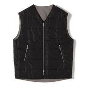 SHIPS Primary Navy Label:〈手洗い可能〉スクエア キルト リバーシブル ジレ