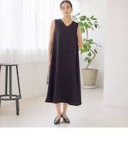 little black: リュクス エア ノースリーブ フレア ロング ワンピース（セレモニー対応可）