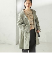 〈手洗い可 / 撥水加工 / UVカット〉 スタンドカラー フード コート