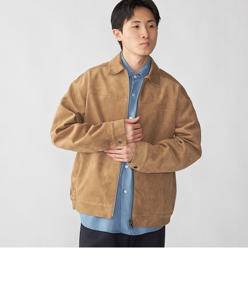 City Ambient Products: フェイクスエード(ポリエステル) ジップ ブルゾン