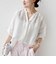〈手洗い可能〉IMPERIAL LINEN 混 バンドカラー スキッパー シャツ
