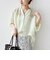 〈手洗い可能〉IMPERIAL LINEN 混 バンドカラー スキッパー シャツ
