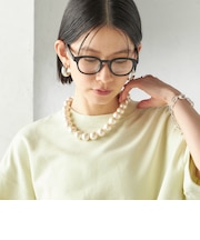18mm玉 ショート パールモチーフ ネックレス