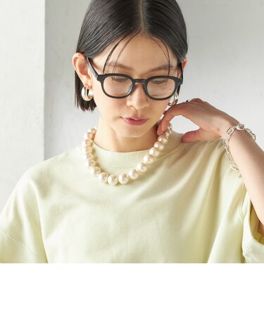 18mm玉 ショート パールモチーフ ネックレス