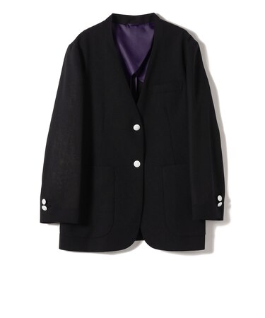 SHIPS Primary Navy Label:カラー レス ジャケット