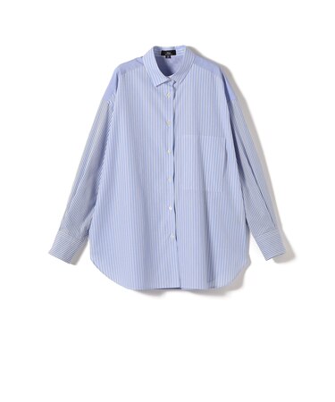 SHIPS Primary Navy Label:クレイジー ストライプ ビッグ シャツ