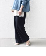 〈手洗い可能〉梳毛調ポケット デザイン ストレッチ ドロスト パンツ