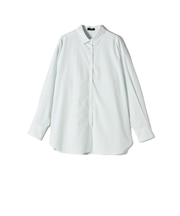 SHIPS Primary Navy Label:コットン タイプライター ビッグ シャツ （ライム/パープル）