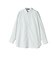 SHIPS Primary Navy Label:コットン タイプライター ビッグ シャツ （ライム/パープル）