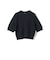 SHIPS Primary Navy Label:〈手洗い可能〉柄編み 5分袖 プルオーバー
