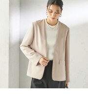 〈接触冷感 / UVカット〉Refinel カラーレス ジャケット ベージュ（セレモニー対応可）