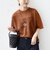 〈手洗い可能〉レース ジャカード ショートスリーブ カットソー