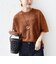〈手洗い可能〉レース ジャカード ショートスリーブ カットソー