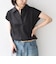 SHIPS Colors:〈洗濯機可能〉ユーロリネン (EURO Linen) フレンチスリーブ スキッパーブラウス◇
