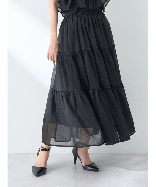 新品未使用タグ付き★Arpege storyフロッキードットスカート★サイズM 2025年最新】フロッキードットスカート アルページュの人気