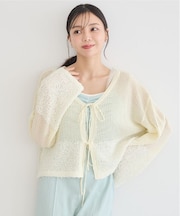 カールヤーンメッシュカーディガン