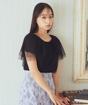 チュールレイヤードプルオーバー