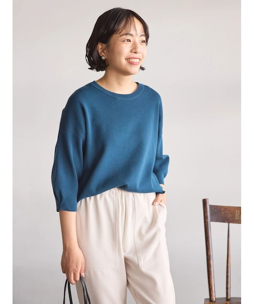 Coral様 C6576 タックスリーブニット BLACK BY MOUSSY（ブラックバイマウジー）の「tuck sleeve knit