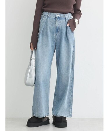 タックホックデニムパンツ