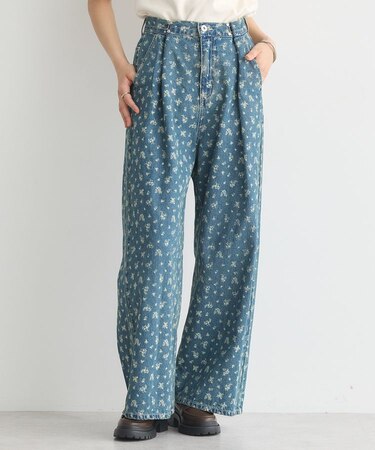 タックホックデニムパンツ