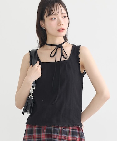 マルチwayネックホルターレースタンク