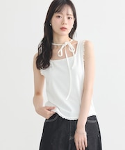 マルチwayネックホルターレースタンク