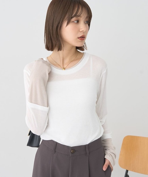 レイヤードシアープルオーバー