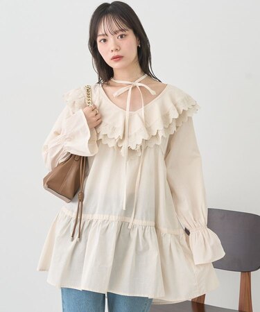 サイドリボンラッフルミニワンピース