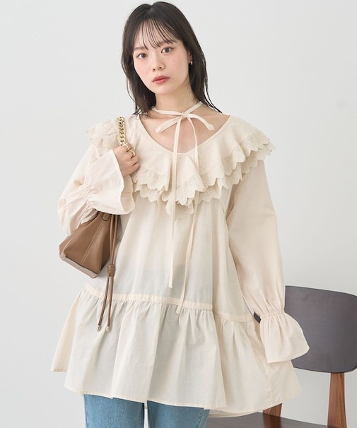 サイドリボンラッフルミニワンピース